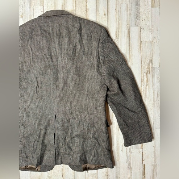 Vintage Nordstrom Men's 100% Wool Brown Tweed Blazer 40R - Picture 8 of 12